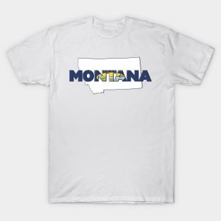 Montana Colored State Letters T-Shirt